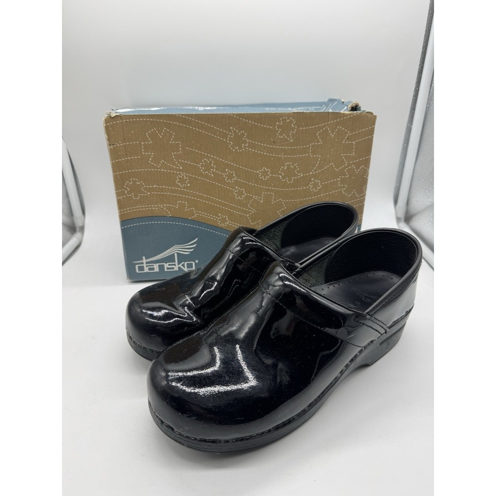 Dansko Professional Leather Clogs Black Patent Leather Women's EU 40/ US 9‎ W